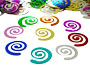Curly Q Rainbow Party Confetti